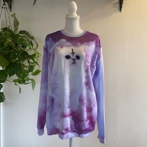 Purple Satan Cat Long Sleeve